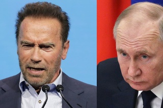 Herec, politik a bývalý profesionálny kulturista Arnold Schwarzenegger/ Ruský prezident Vladimir Putin 
