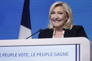 Francúzska líderka krajnej pravice a prezidentská kandidátka Marine Le Penová.