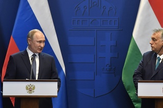 Ruský prezident Vladimir Putin a maďarský premiér Viktor Orbán.