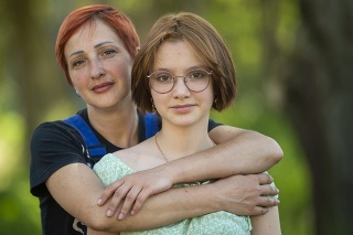 Ukrajinská utečenka Lena Dacčenková s dcerou Margarytou.