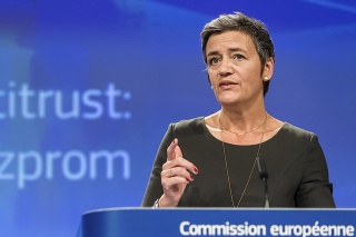 Eurokomisárka pre hospodársku súťaž Margrethe Vestagerová. 