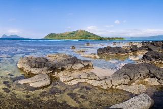 Panorama of a beach Scene at Nguna Island in Vanuatu