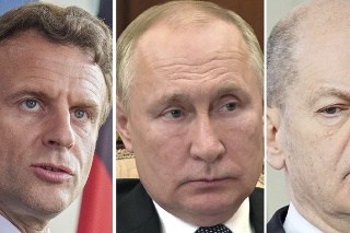 Macrton, Putin a Scholz.
