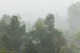 Stormy weather with rain