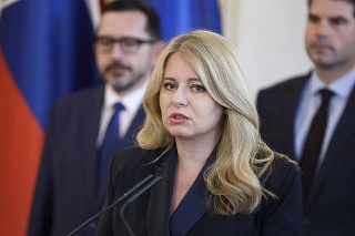 Prezidentka SR Zuzana Čaputová počas vyhlásenia v Prezidentskom paláci v súvislosti so schváleným protiinflačným balíkom zákonov.