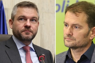 Igor Matovič (vľavo) obviňuje Petra Pellegriniho z kupovania hlasov.