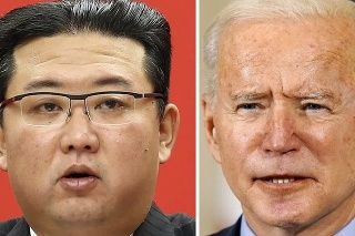 Kim Čong-un a Joe Biden.