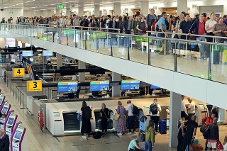 Amsterdam Airport cancels flights due to staff shortages.