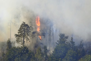 Rozsiahly požiar v národnom parku České Švajčiarsko sa rozšíril a zasiahol ďalšiu plochu s rozlohou zhruba štvrť hektára. 