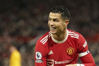 Cristiano Ronaldo v drese Manchestru United.
