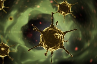 3D Animation Virus cells microscopic. Coronavirus concept.