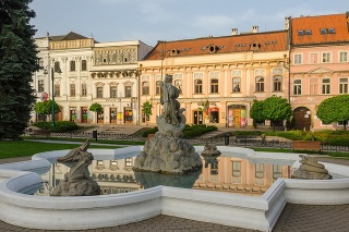 Neptúnova fontána v Prešove. 