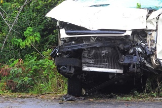vehicle badly damaged beyond repair in accident