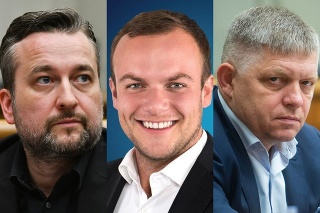 Zľava: Ľuboš Blaha (Smer-SD) , Miroslav Žiak (SaS), Robert Fico (Smer-SD) 