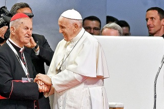 2021 - So súčasným pápežom Františkom v Košiciach.