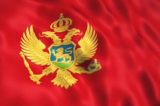 3d Render Montenegro Flag Close-up (Depth Of Field)