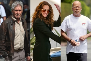 Zľava: Harrison Ford, Julia Roberts a Bruce Willis.
