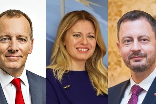 Predseda Národnej rady SR Boris Kollár (Sme rodina), Prezidentka Zuzana Čaputová a premiér Eduard Heger (OĽANO).