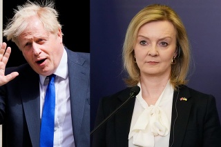 Bývalý premiér Boris Johnson a budúca premiérka Británie, Liz Trussová.