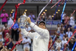 Poľka Iga Swiateková po triumfe na grandslamovom US Open 2022.