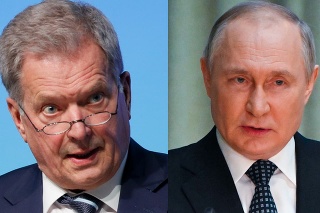 Fínsky prezident Sauli Niinistö a ruský prezident Vladimir Putin.