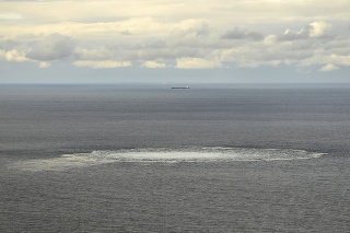 Únik plynu v Baltskom mori.
