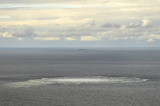 Únik plynu v Baltskom mori.
