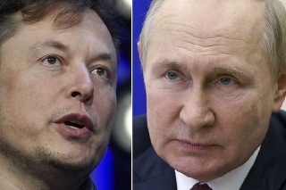 Elon Musk a Vladimir Putin.