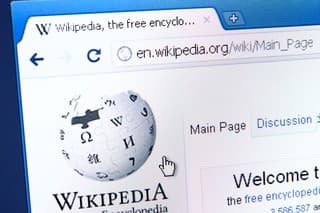Izmir, Turkey - March 16, 2011: Close up of Wikipedia\'s main page on the web browser. Wikipedia is the biggest encyclopedia on the web.