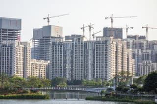 Skyscrapers under construction in Guangzhou, China