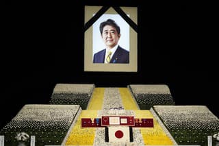 Pohreb zavraždeného expremiéra Šinzó Abeho v Tokiu.