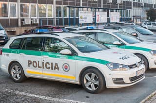 Svidnik, Slovakia - June 12, 2022: Slovakian Police (Policia) car.
