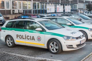 Svidnik, Slovakia - June 12, 2022: Slovakian Police (Policia) car.