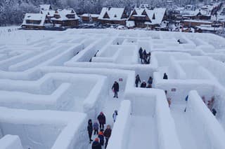 Najväčší snehový labyrint na svete v Zakopanom
