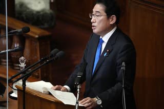 Japonský premiér Fumio Kišida.
