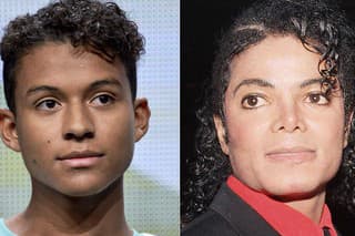Vľavo Jaafar Jackson, synovec amerického speváka Michaela Jacksona a vpravo Michael Jackson