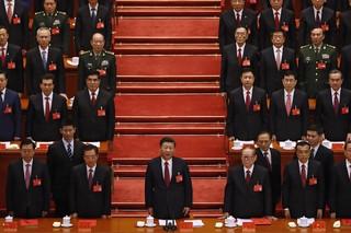 Čínsky líder Si Ťin-pching na zasadnutí Komunistickej strany.