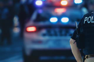 NEW YORK, USA - 01 MAY, 2020: Police officers performing his duties on the streets of Manhattan.