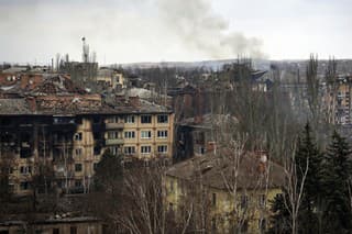 Vojna na Ukrajine. Na snímke mesto Bachmut, kde prebiehajú najťažšie boje s ruskými jednotkami.