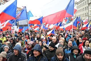 Demonštrácia Česko proti biede, ktorú zvolala strana Právo Rešpekt Odbornosť.