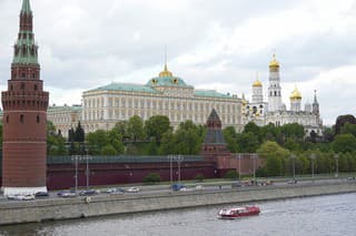 Pohľad na Kremeľ v Moskve.