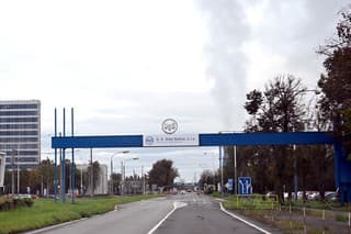 Na snímke vstupný areál U.S.Steel Košice.