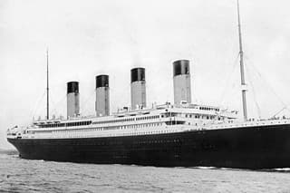 Snímka Titanicu, ktorý 15. apríla 1912 stroskotal v severnom Atlantiku.