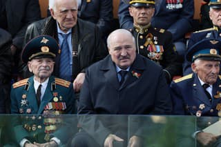 Lukašenko na na oslavách Dňa víťazstva v Moskve