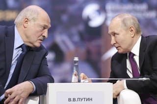 Bieloruský prezident Alexander Lukašenko a ruský prezident Vladimir Putin.