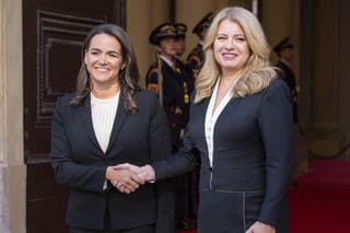 Prezidentka SR Zuzana Čaputová (vpravo) a maďarská prezidentka Katalin Nováková.