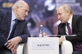 Bieloruský prezident Alexandr Lukašenko a ruský prezident Vladimir Putin.