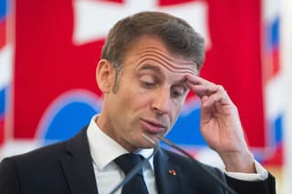 Emmanuel Macron na návšteve Slovenska.