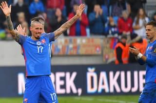 Marek Hamšík pri rozlúčke s reprezentáciou.