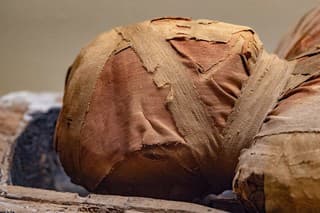 Egyptian mummy close up detail